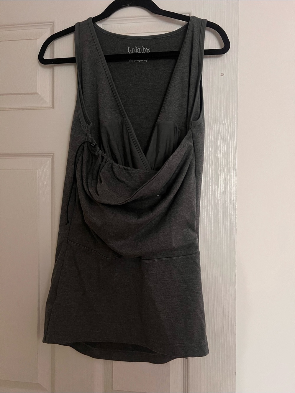 Nursing & Babywearing Tank Top in Dark Gray - Picture 1 of 3